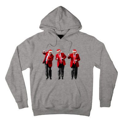 Christmas Donald Trump President 2024 Dancing Funny Santa Tall Hoodie