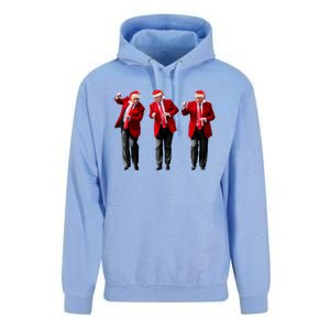 Christmas Donald Trump President 2024 Dancing Funny Santa Unisex Surf Hoodie