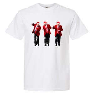 Christmas Donald Trump President 2024 Dancing Funny Santa Garment-Dyed Heavyweight T-Shirt