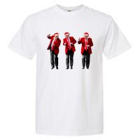 Christmas Donald Trump President 2024 Dancing Funny Santa Garment-Dyed Heavyweight T-Shirt