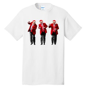 Christmas Donald Trump President 2024 Dancing Funny Santa Tall T-Shirt