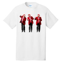 Christmas Donald Trump President 2024 Dancing Funny Santa Tall T-Shirt