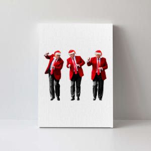 Christmas Donald Trump President 2024 Dancing Funny Santa Canvas