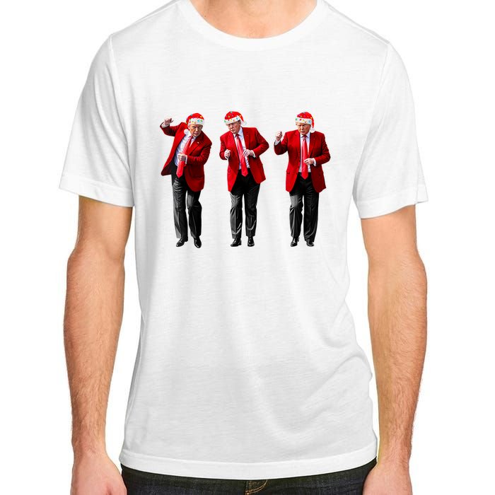 Christmas Donald Trump President 2024 Dancing Funny Santa Adult ChromaSoft Performance T-Shirt