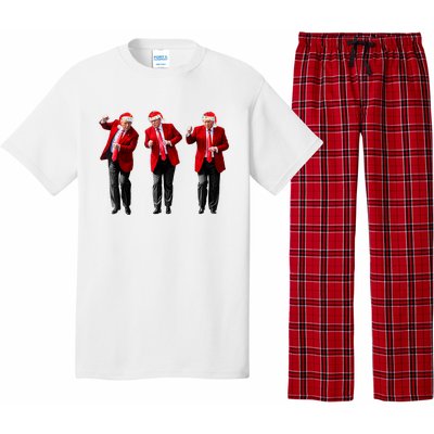 Christmas Donald Trump President 2024 Dancing Funny Santa Pajama Set