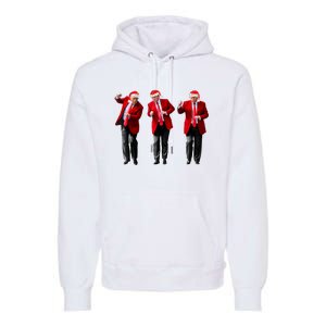 Christmas Donald Trump President 2024 Dancing Funny Santa Premium Hoodie