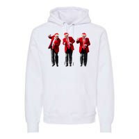 Christmas Donald Trump President 2024 Dancing Funny Santa Premium Hoodie