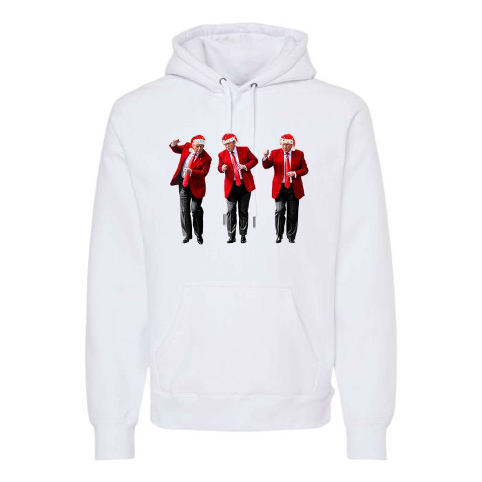 Christmas Donald Trump President 2024 Dancing Funny Santa Premium Hoodie