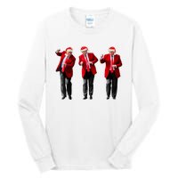 Christmas Donald Trump President 2024 Dancing Funny Santa Tall Long Sleeve T-Shirt