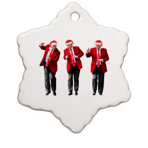 Christmas Donald Trump President 2024 Dancing Funny Santa Ceramic Star Ornament