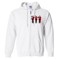 Christmas Donald Trump President 2024 Dancing Funny Santa Full Zip Hoodie