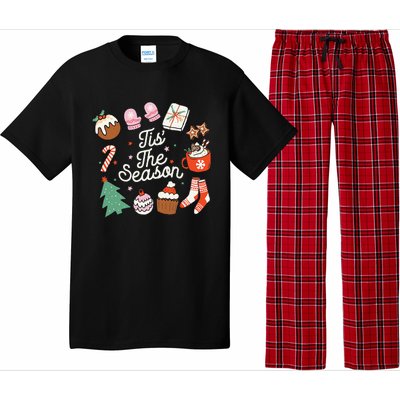 Christmas Doodles Tis The Season Retro Holiday Cookies Tree Pajama Set