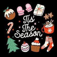 Christmas Doodles Tis The Season Retro Holiday Cookies Tree 16 in Basic Backpack