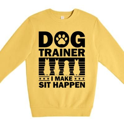 Cool Dog Trainer Dog Training Agility Class Cool Gift Premium Crewneck Sweatshirt