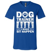 Cool Dog Trainer Dog Training Agility Class Cool Gift V-Neck T-Shirt