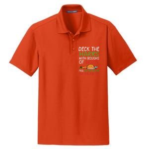 Christmas Deck The Harrs Fra Ra Ra Funny Turkey Dry Zone Grid Polo