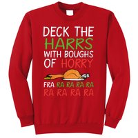 Christmas Deck The Harrs Fra Ra Ra Funny Turkey Sweatshirt