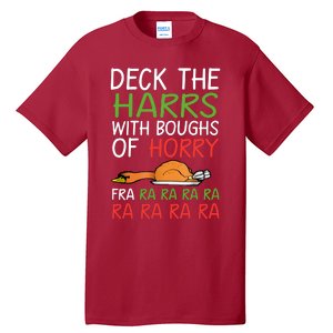 Christmas Deck The Harrs Fra Ra Ra Funny Turkey Tall T-Shirt