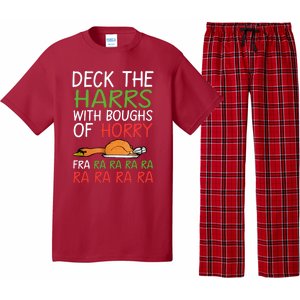 Christmas Deck The Harrs Fra Ra Ra Funny Turkey Pajama Set