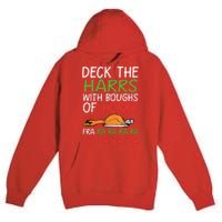 Christmas Deck The Harrs Fra Ra Ra Funny Turkey Premium Pullover Hoodie