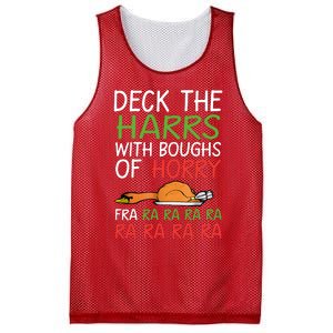 Christmas Deck The Harrs Fra Ra Ra Funny Turkey Mesh Reversible Basketball Jersey Tank