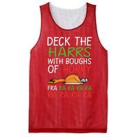 Christmas Deck The Harrs Fra Ra Ra Funny Turkey Mesh Reversible Basketball Jersey Tank