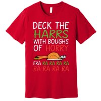 Christmas Deck The Harrs Fra Ra Ra Funny Turkey Premium T-Shirt