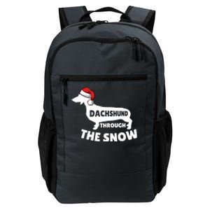 Christmas Dashing Through The Snow Dachshund Gift Daily Commute Backpack