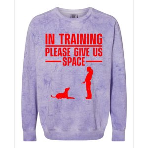 Cool Dog Training Design Dog Trainer Training Great Gift Colorblast Crewneck Sweatshirt