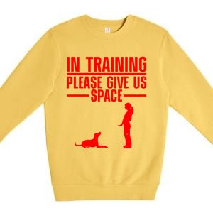 Cool Dog Training Design Dog Trainer Training Great Gift Premium Crewneck Sweatshirt