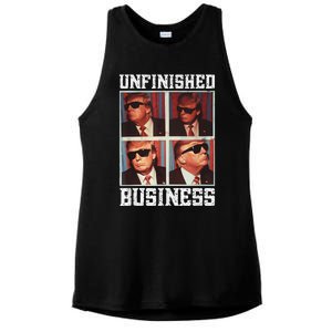 Cool Donald Trump Returns Second Term Unfinished Business Ladies PosiCharge Tri-Blend Wicking Tank