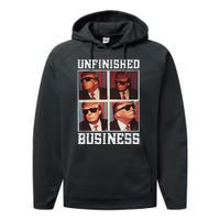 Cool Donald Trump Returns Second Term Unfinished Business Performance Fleece Hoodie