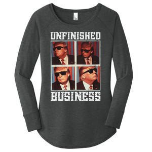 Cool Donald Trump Returns Second Term Unfinished Business Women's Perfect Tri Tunic Long Sleeve Shirt