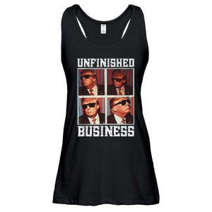 Cool Donald Trump Returns Second Term Unfinished Business Ladies Essential Flowy Tank