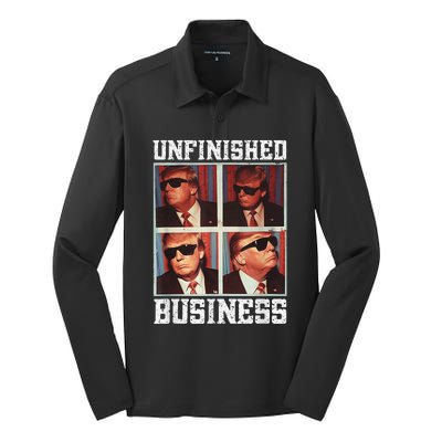 Cool Donald Trump Returns Second Term Unfinished Business Silk Touch Performance Long Sleeve Polo