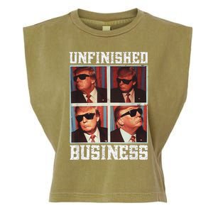 Cool Donald Trump Returns Second Term Unfinished Business Garment-Dyed Women's Muscle Tee