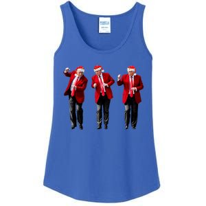 Christmas Donald Trump President 2024 Dancing Funny Santa Ladies Essential Tank