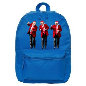 Christmas Donald Trump President 2024 Dancing Funny Santa 16 in Basic Backpack