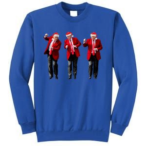 Christmas Donald Trump President 2024 Dancing Funny Santa Tall Sweatshirt