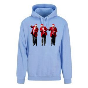 Christmas Donald Trump President 2024 Dancing Funny Santa Unisex Surf Hoodie