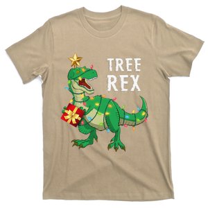 Christmas Dinosaur Tree Rex Pajamas Funny Xmas Gifts T-Shirt