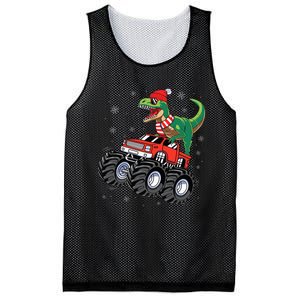 Christmas Dinosaur T Rex Riding Monster Truck Mesh Reversible Basketball Jersey Tank