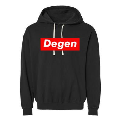 Cryptocurrency Day Trader Gifts Degen Crypto Garment-Dyed Fleece Hoodie