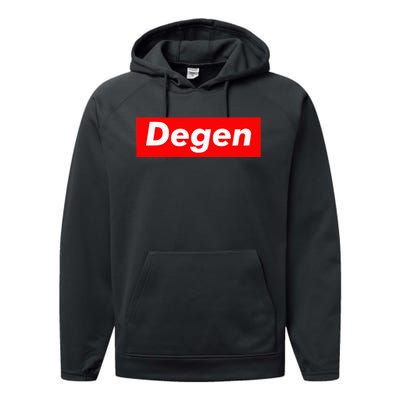 Cryptocurrency Day Trader Gifts Degen Crypto Performance Fleece Hoodie