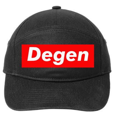 Cryptocurrency Day Trader Gifts Degen Crypto 7-Panel Snapback Hat