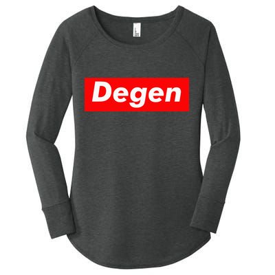Cryptocurrency Day Trader Gifts Degen Crypto Women's Perfect Tri Tunic Long Sleeve Shirt