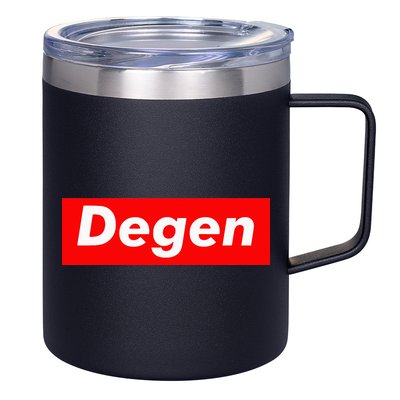Cryptocurrency Day Trader Gifts Degen Crypto 12oz Stainless Steel Coffee Mug