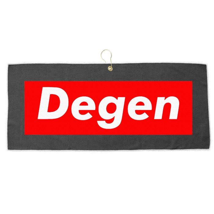 Cryptocurrency Day Trader Gifts Degen Crypto Large Microfiber Waffle Golf Towel