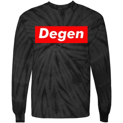 Cryptocurrency Day Trader Gifts Degen Crypto Tie-Dye Long Sleeve Shirt
