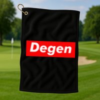 Cryptocurrency Day Trader Gifts Degen Crypto Golf Towel